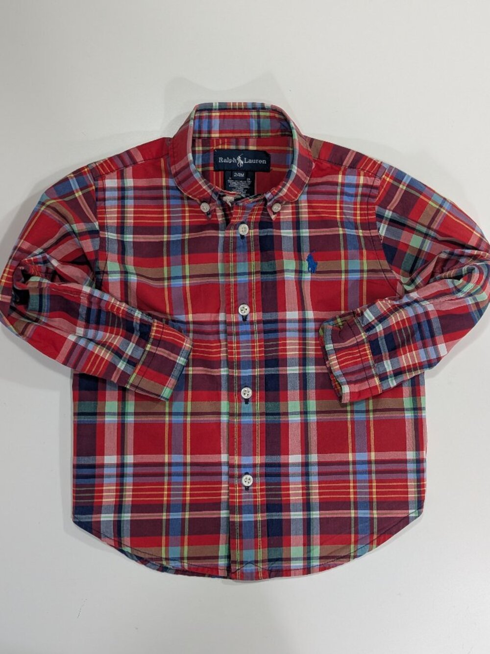 Ralph Lauren Baby Plaid Button Down Shirt - 24M